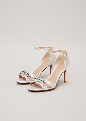 Phase Eight Embellished Heels White USA | 2415830-NO